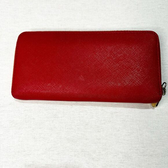 Michael Kors Jet Set Travel Continental Wallet, Red Saffiano Leather, Classic - Picture 2 of 6